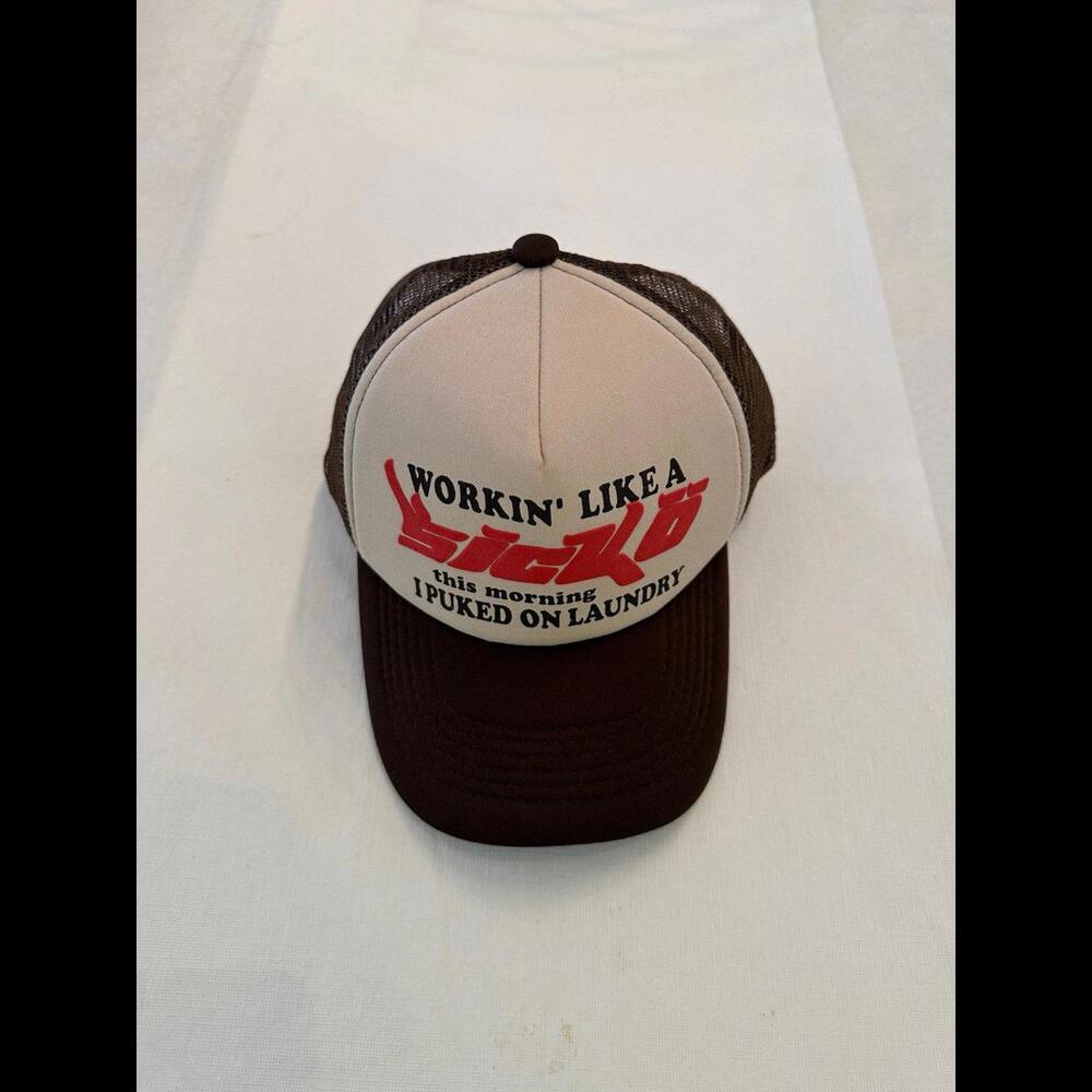 SICKO Brown Working Like a Sicko Trucker Hat Size OS